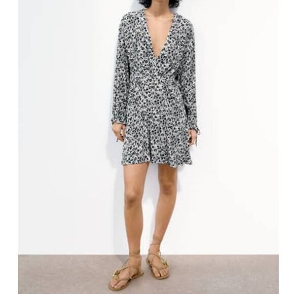 Zara Floral Leopard Mini Dress - Picture 10 of 10